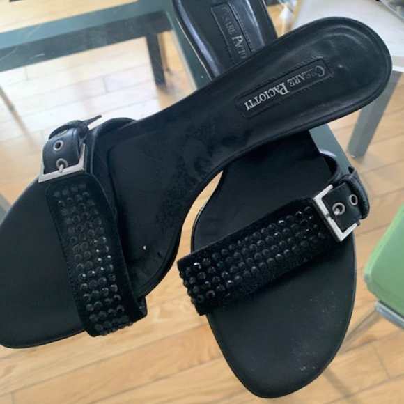 Cesare Paciotti size 39 black with studs - Picture 1 of 7